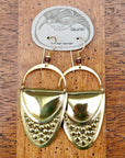 Vintage Laurel Burch Articulating Bag Gold-Plate Earrings