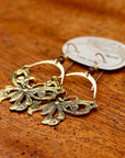 Vintage Laurel Burch Articulating Butterfly Gold-Plate Earrings