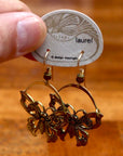 Vintage Laurel Burch Articulating Butterfly Gold-Plate Earrings