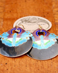 Vintage Laurel Burch Black Moth Gold-Vermeil Earrings