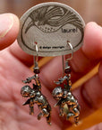 Vintage Laurel Burch Cherub Silver-Plate Earrings