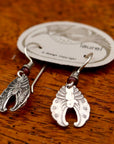 Vintage Laurel Burch Chrysalis Silver-Plate Earrings