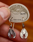 Vintage Laurel Burch Chrysalis Silver-Plate Earrings