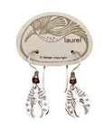 Vintage Laurel Burch Chrysalis Silver-Plate Earrings