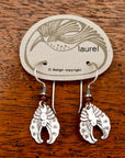 Vintage Laurel Burch Chrysalis Silver-Plate Earrings