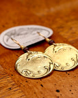 Vintage Laurel Burch Dragon Gold-Plate Earrings