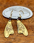 Vintage Laurel Burch Fairy Wing Gold-Plate Earrings