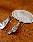 Vintage Laurel Burch Fairy Wing Silver-Plate Earrings