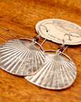 Vintage Laurel Burch Fan Silver-Plate Earrings