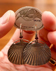 Vintage Laurel Burch Fan Silver-Plate Earrings