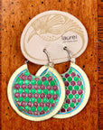Vintage Laurel Burch Fish Scale Silver Earrings