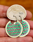 Vintage Laurel Burch Fish Scale Silver Earrings