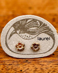 Vintage Laurel Burch Flower Gold-Plate Studs