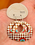 Vintage Laurel Burch Flower Power Silver Earrings