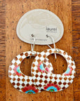 Vintage Laurel Burch Flower Power Silver Earrings