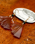 Vintage Laurel Burch Folding Fan Gold-Plate Earrings