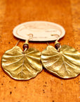 Vintage Laurel Burch Gold-Plate Lily Pad Earrings