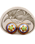 Vintage Laurel Burch Golden Flower Gold-Vermeil Studs