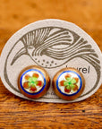 Vintage Laurel Burch Golden Flower Gold-Vermeil Studs