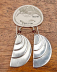Vintage Laurel Burch Golden Ratio Silver-Plate Earrings