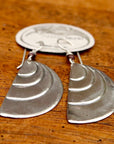 Vintage Laurel Burch Golden Ratio Silver-Plate Earrings