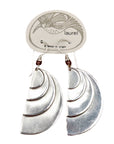 Vintage Laurel Burch Golden Ratio Silver-Plate Earrings