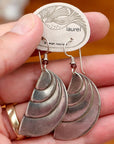 Vintage Laurel Burch Golden Ratio Silver-Plate Earrings