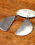 Vintage Laurel Burch Half-Circle Silver-Plate Earrings