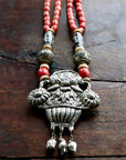Vintage Laurel Burch Harvest Basket Silver-Plate Necklace