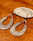 Vintage Laurel Burch Horseshoe Silver-Plate Earrings