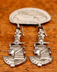 Vintage Laurel Burch Isis Dangle Silver-Plate Earrings