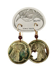 Vintage Laurel Burch Isis Rounds Gold-Plate Earrings