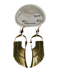 Vintage Laurel Burch Isis Wing Gold-Plate Earrings