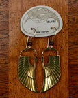 Vintage Laurel Burch Isis Wing Gold-Plate Earrings