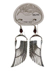 Vintage Laurel Burch Isis Wing Silver-Plate Earrings