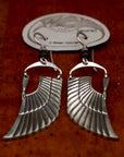 Vintage Laurel Burch Isis Wing Silver-Plate Earrings