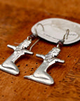 Vintage Laurel Burch Kneeling Isis Silver-Plate Earrings