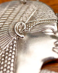 Vintage Laurel Burch Large Isis Silver-Plate Earrings