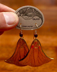 Vintage Laurel Burch Large Papyrus Gold-Plate Earrings