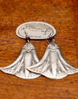 Vintage Laurel Burch Large Papyrus Silver-Plate Earrings