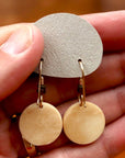 Vintage Laurel Burch Little Bone Gold-Plate Dangles