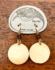 Vintage Laurel Burch Little Bone Gold-Plate Dangles