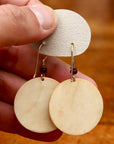 Vintage Laurel Burch Medium Bone Gold-Plate Dangles