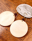 Vintage Laurel Burch Medium Bone Gold-Plate Dangles