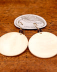 Vintage Laurel Burch Medium Bone Gold-Plate Dangles