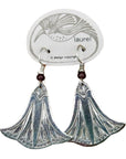 Vintage Laurel Burch Medium Nefertiti's Lotus Silver-Plate Earrings