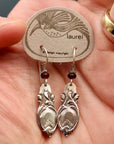 Vintage Laurel Burch Mirror Silver-Plate Earrings