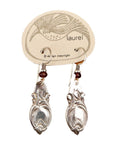 Vintage Laurel Burch Mirror Silver-Plate Earrings