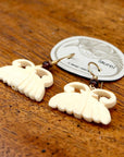 Vintage Laurel Burch Moth Gold-Plate Earrings
