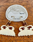 Vintage Laurel Burch Moth Gold-Plate Earrings